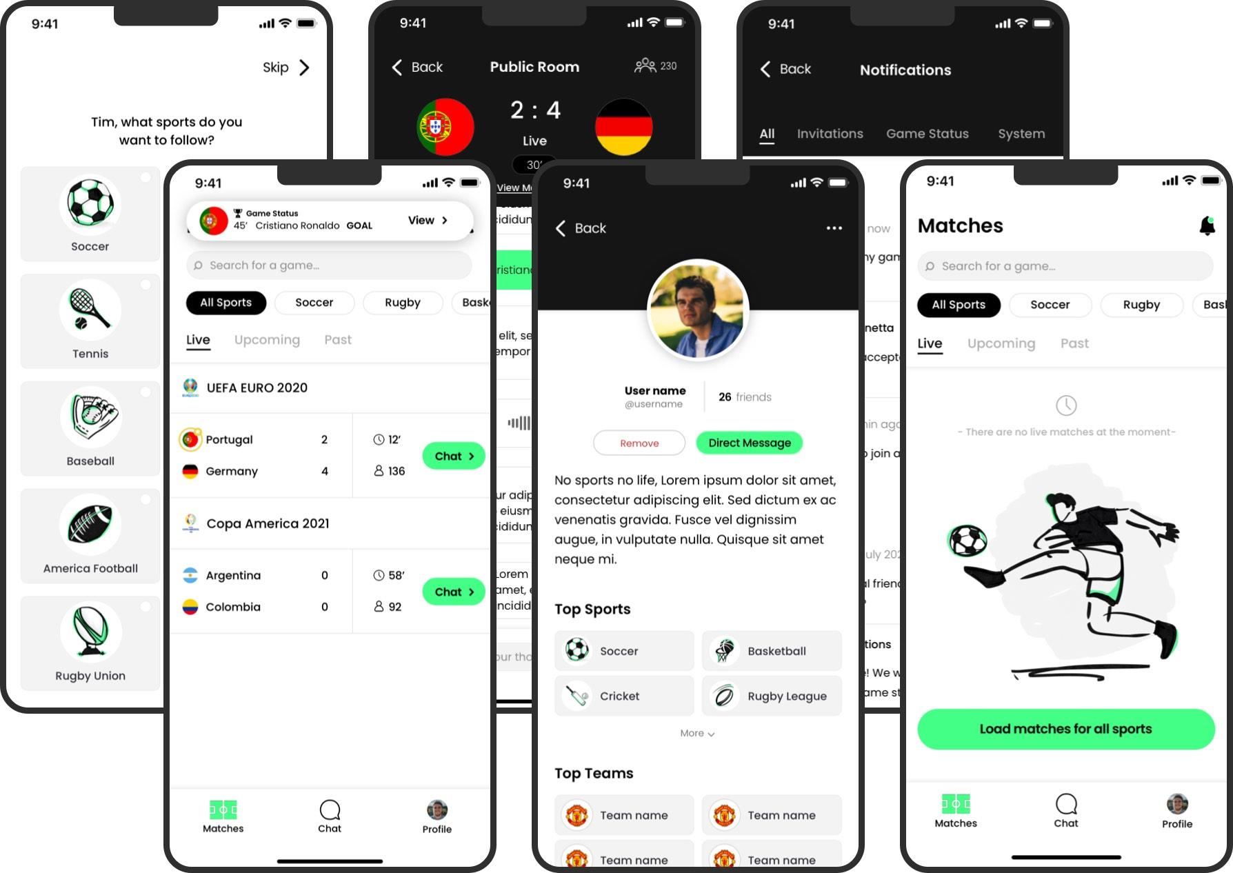 App design prototypes