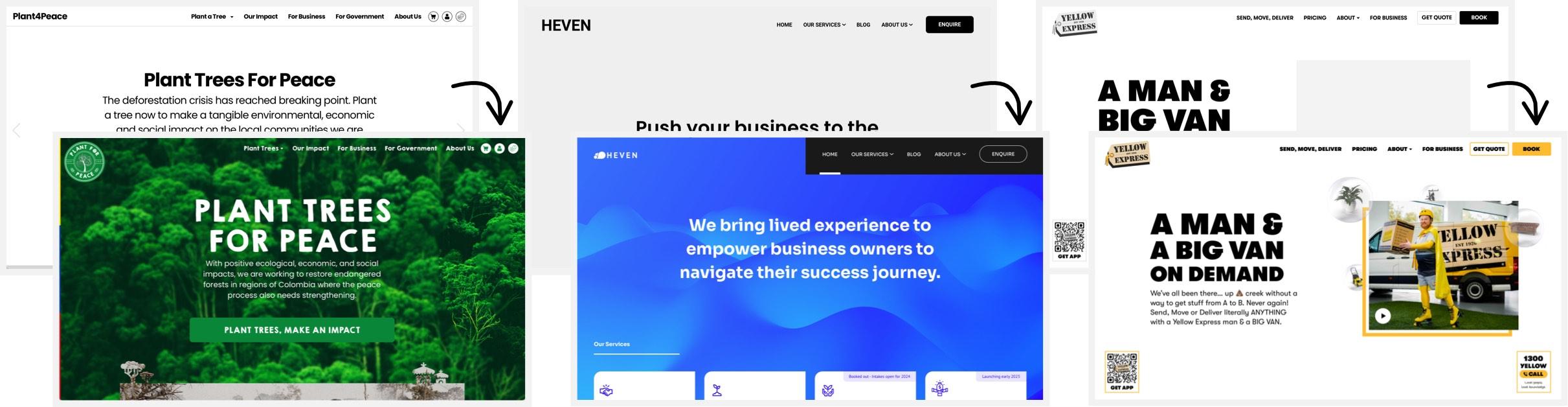 Website design prototypes